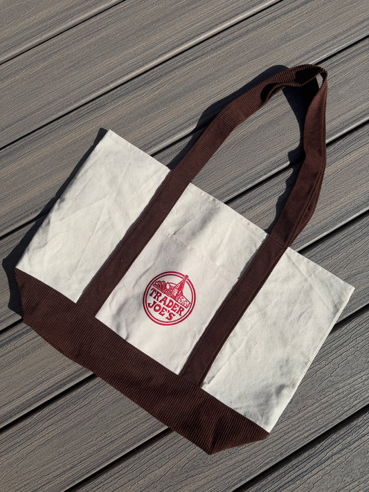 Corduroy Reworked Trader Joe's Tote