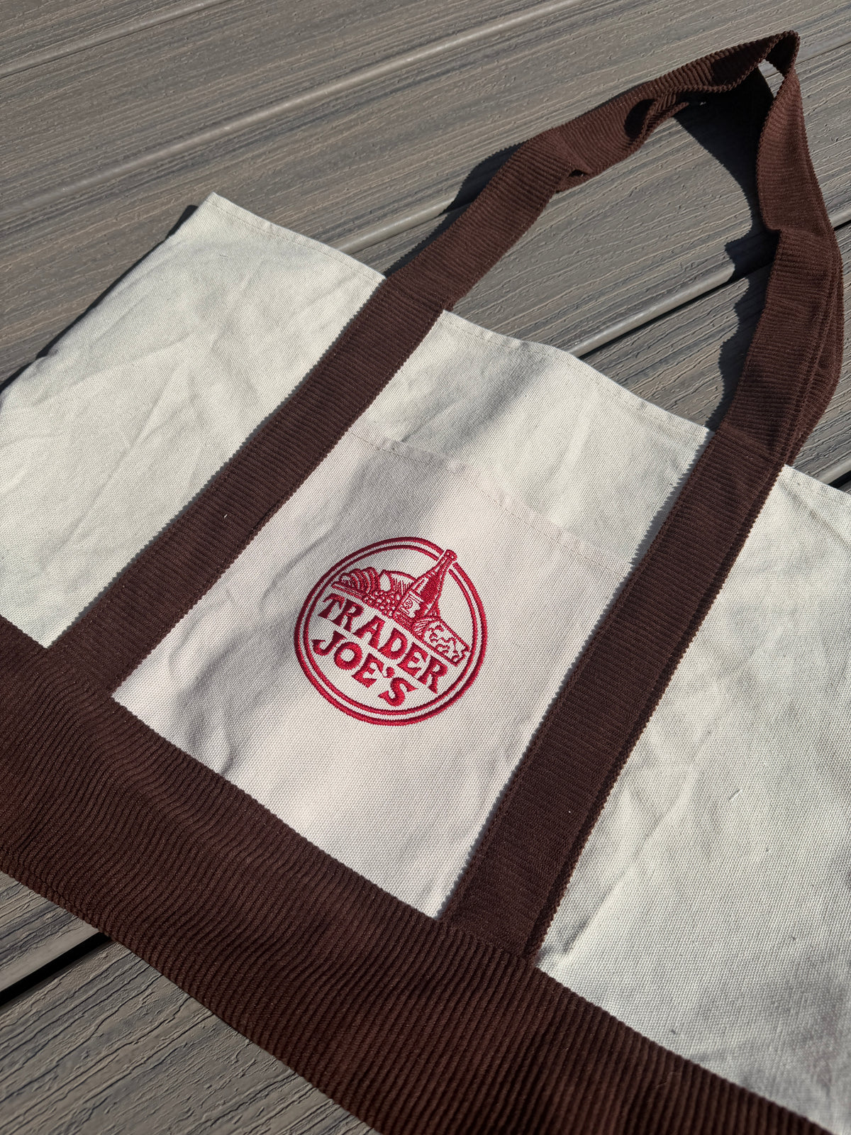 Corduroy Reworked Trader Joe's Tote
