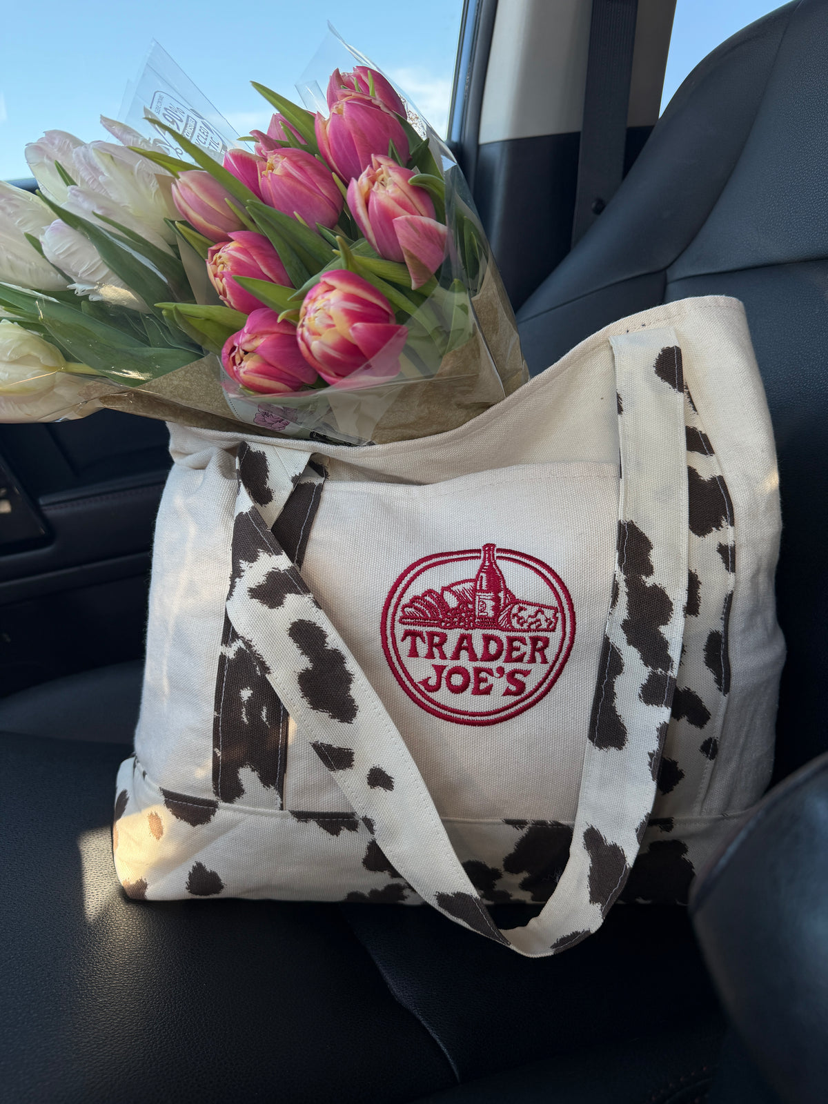 Cow Print Reworked Trader Joe's Tote